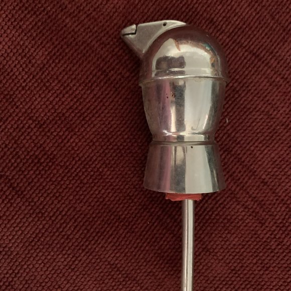 2 Vintage 1950s Liquor Pourer bottle stopper spout jigger Chrome Mr Bartender - Picture 12 of 16